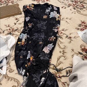 Floral Black Dress